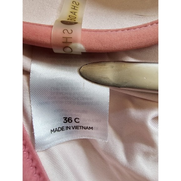 Shade & Shore Swimsuit Womens Pink Polka Dot One Piece Bathing Suit Size 36C - Picture 8 of 8